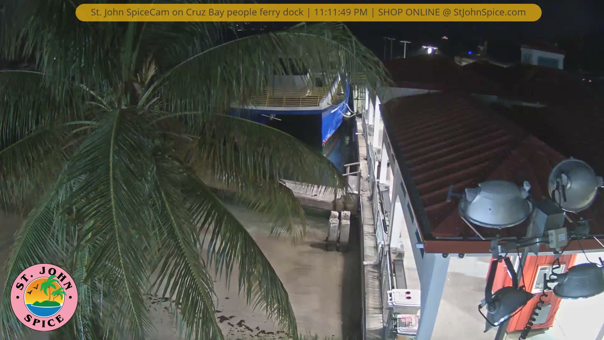 St. John Ferry Terminal from Cruz Bay Live Cam - Cruz Bay, St. John, United States Virgin Islands, USA