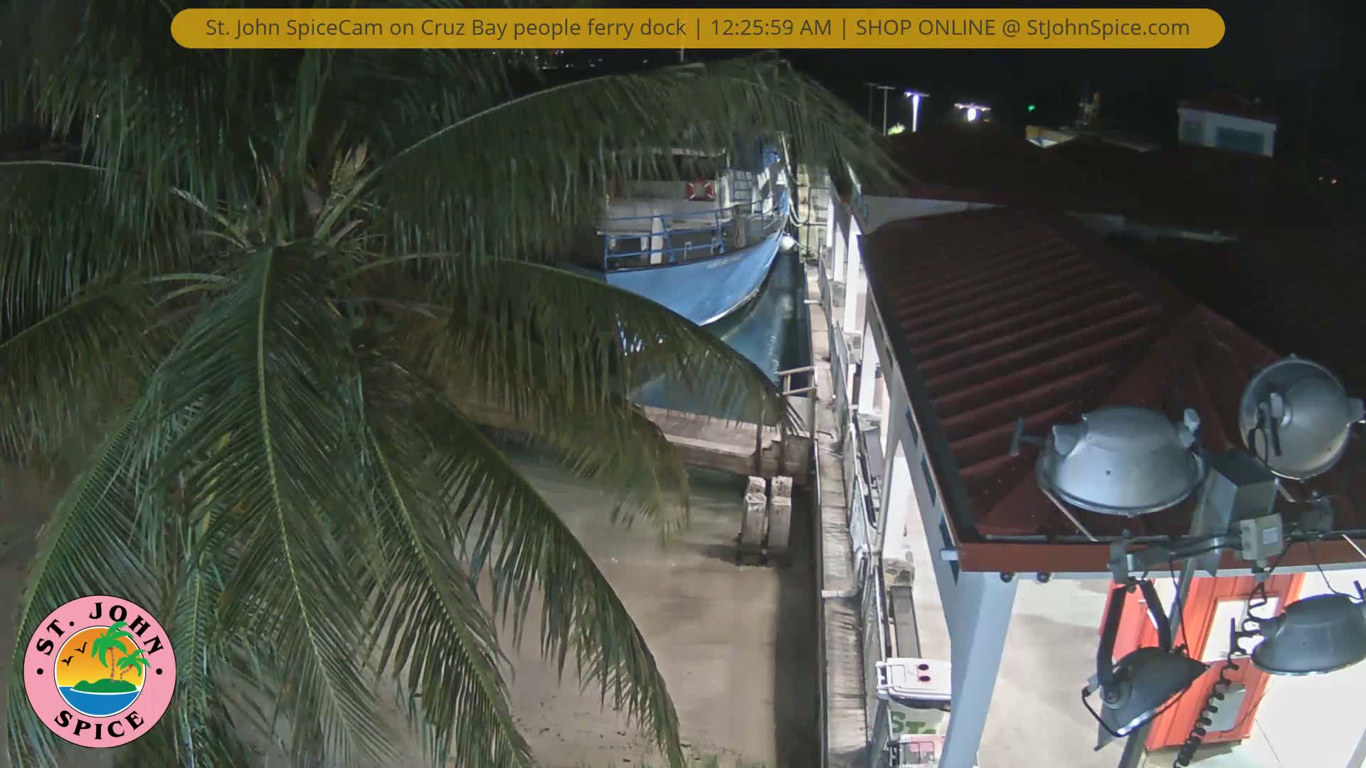 St. John Ferry Terminal from Cruz Bay Live Cam - Cruz Bay, St. John, United States Virgin Islands, USA