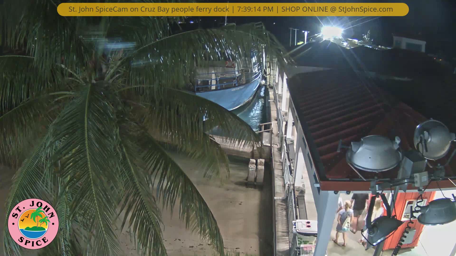 St. John Ferry Terminal from Cruz Bay Live Cam - Cruz Bay, St. John, United States Virgin Islands, USA