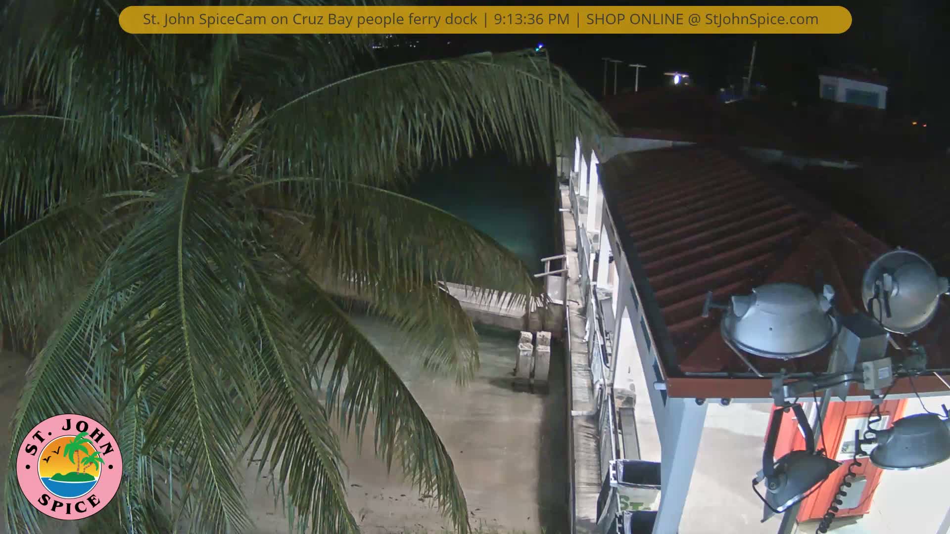 St. John Ferry Terminal from Cruz Bay Live Cam - Cruz Bay, St. John, United States Virgin Islands, USA