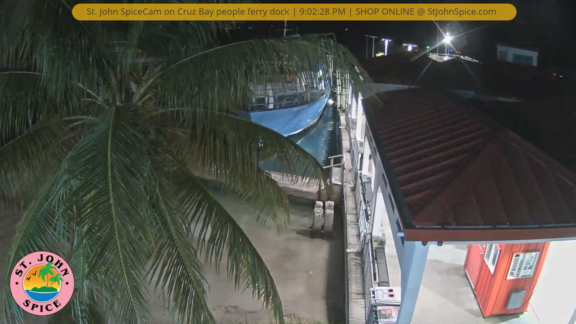 St. John Ferry Terminal from Cruz Bay Live Cam - Cruz Bay, St. John, United States Virgin Islands, USA