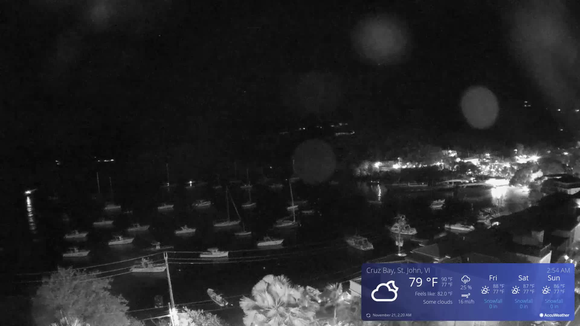 St. John, Cruz Bay Skyline Live Cam - Cruz Bay, St. John, United States Virgin Islands, USA