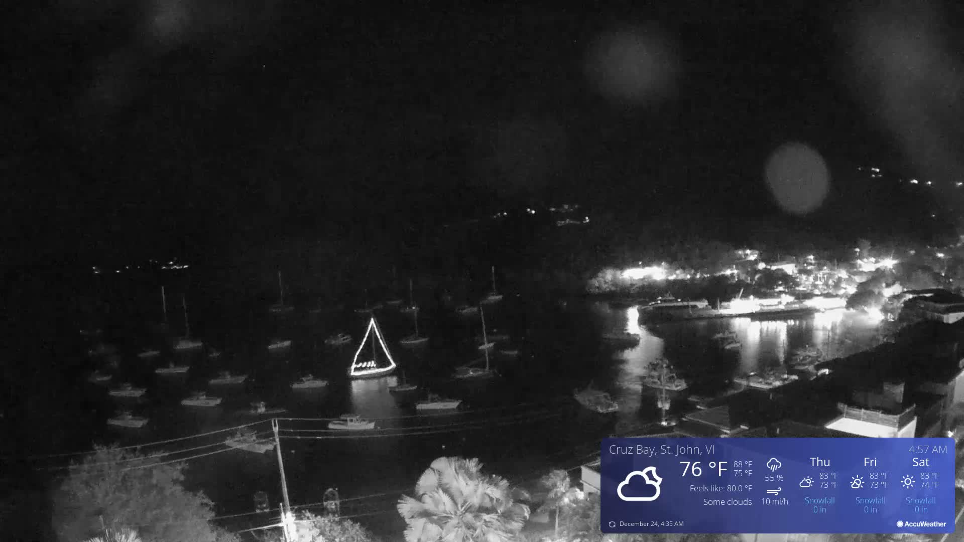 St. John, Cruz Bay Skyline Live Cam - Cruz Bay, St. John, United States Virgin Islands, USA