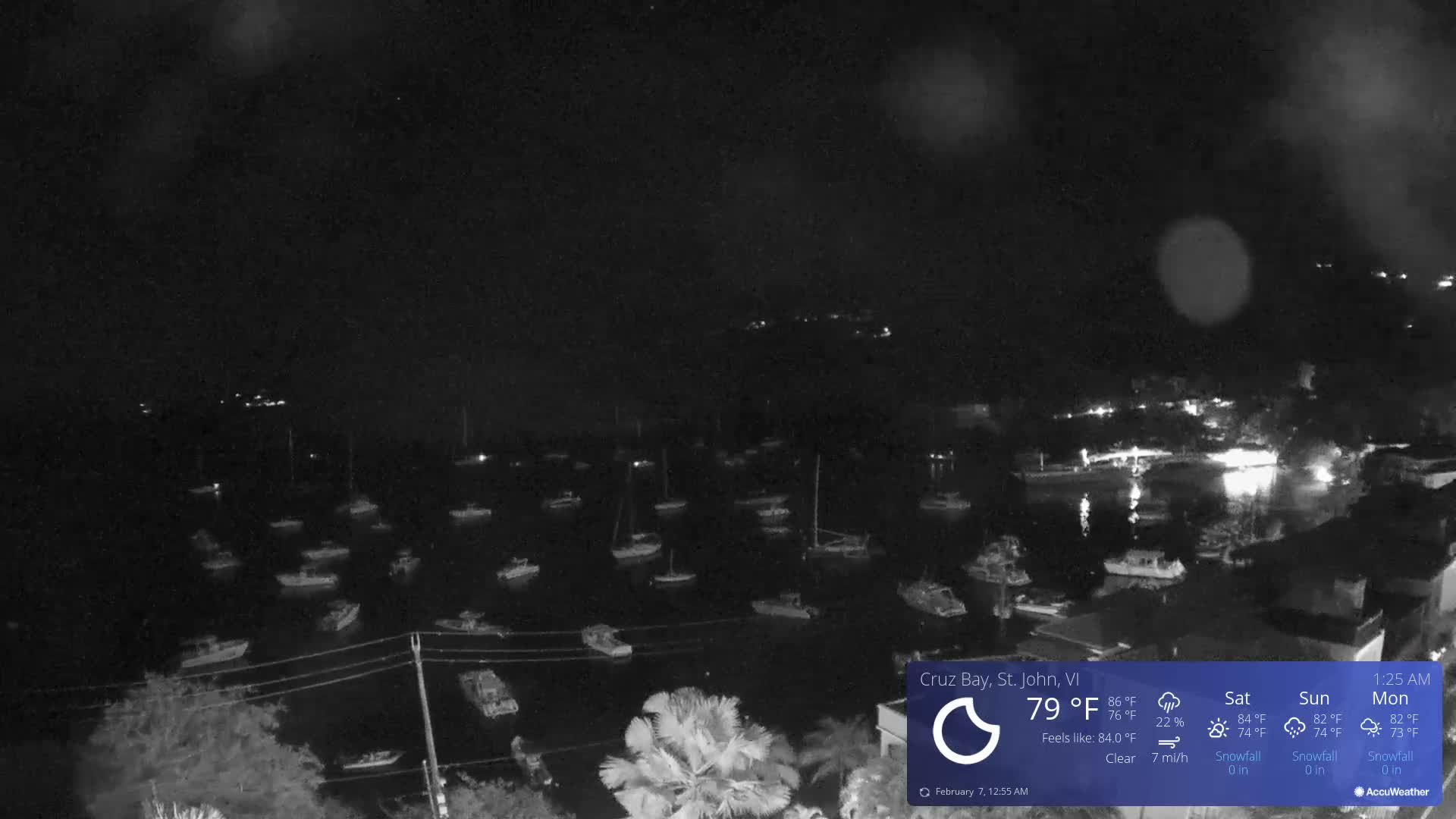 St. John, Cruz Bay Skyline Live Cam - Cruz Bay, St. John, United States Virgin Islands, USA