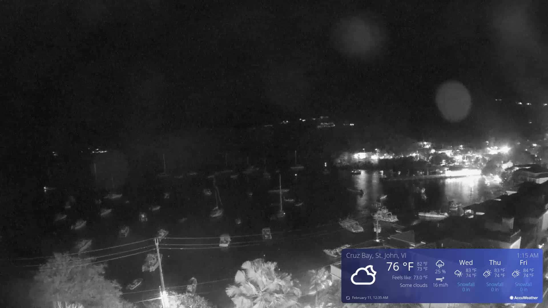 St. John, Cruz Bay Skyline Live Cam - Cruz Bay, St. John, United States Virgin Islands, USA