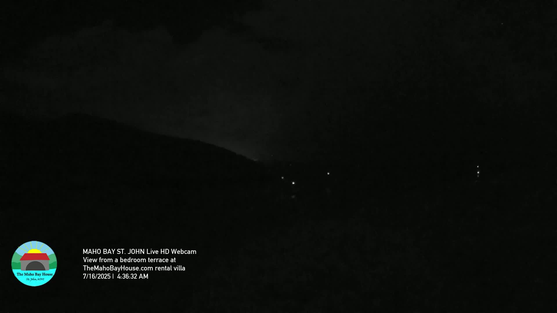 St. John, Maho Bay Skyline Live Cam - Central, St. John, United States Virgin Islands, USA