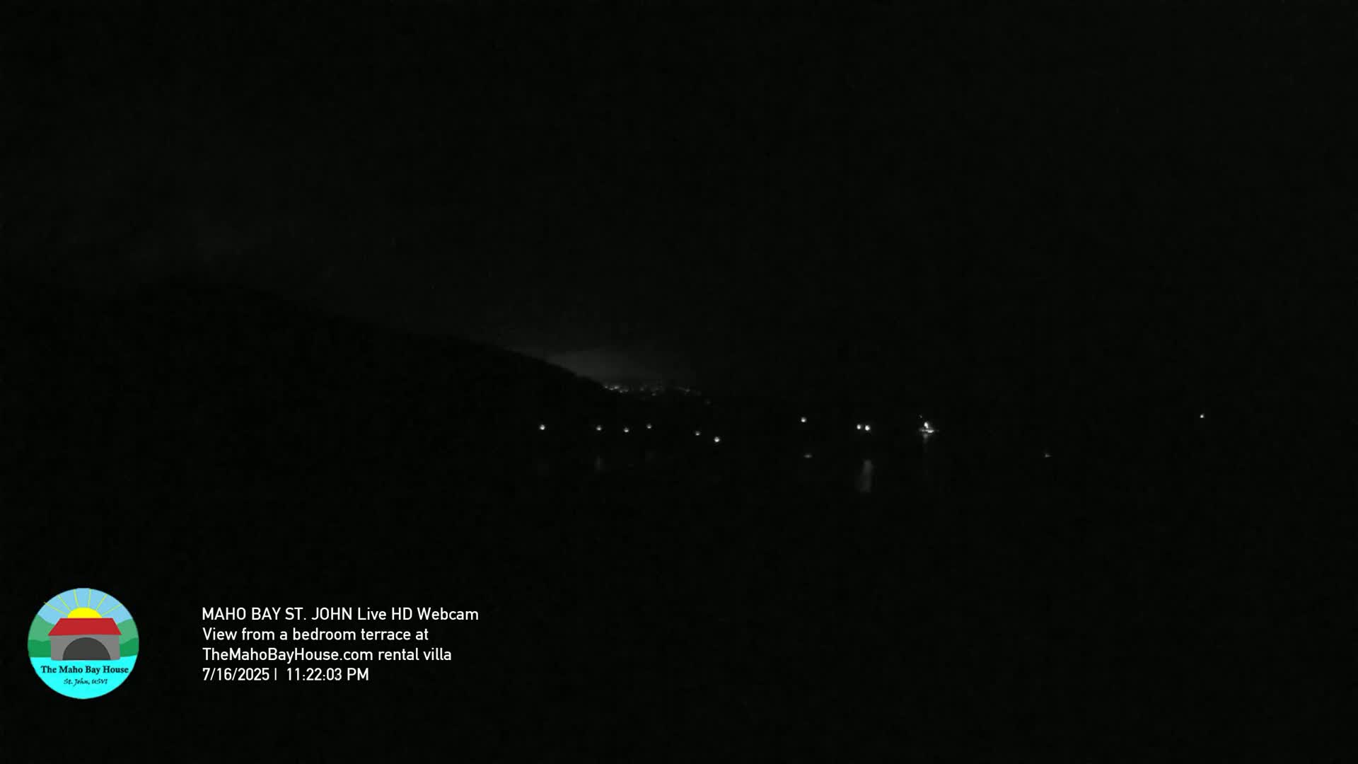 St. John, Maho Bay Skyline Live Cam - Central, St. John, United States Virgin Islands, USA