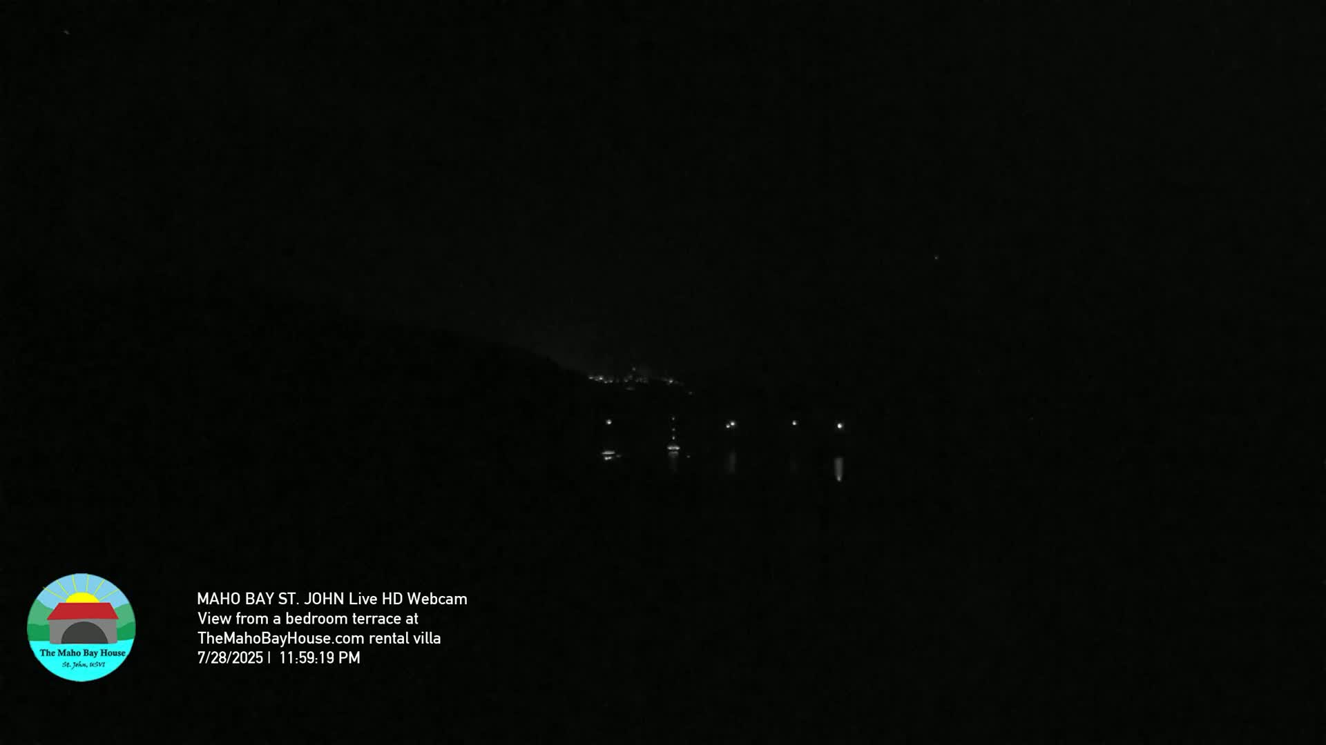 St. John, Maho Bay Skyline Live Cam - Central, St. John, United States Virgin Islands, USA