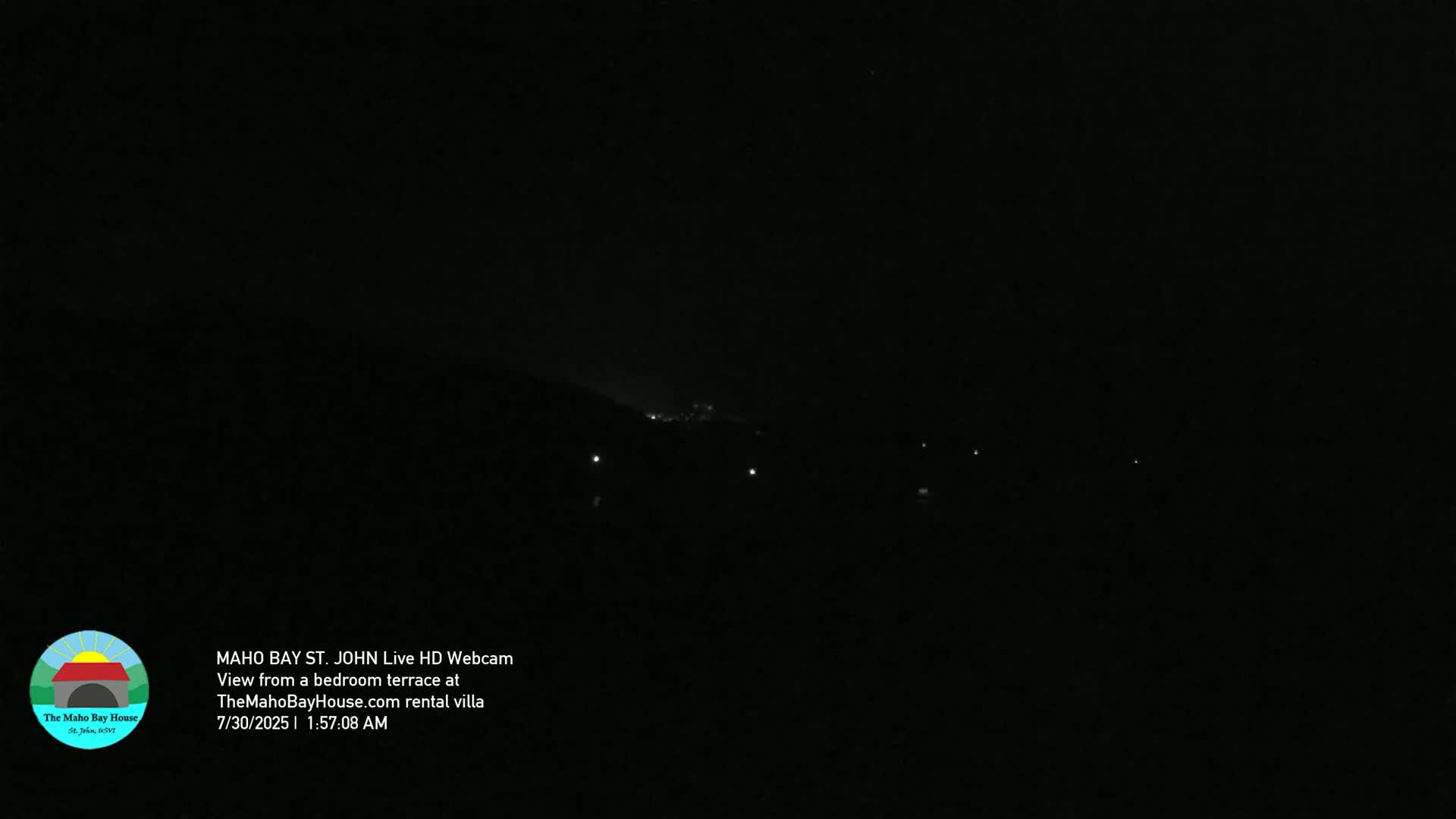 St. John, Maho Bay Skyline Live Cam - Central, St. John, United States Virgin Islands, USA