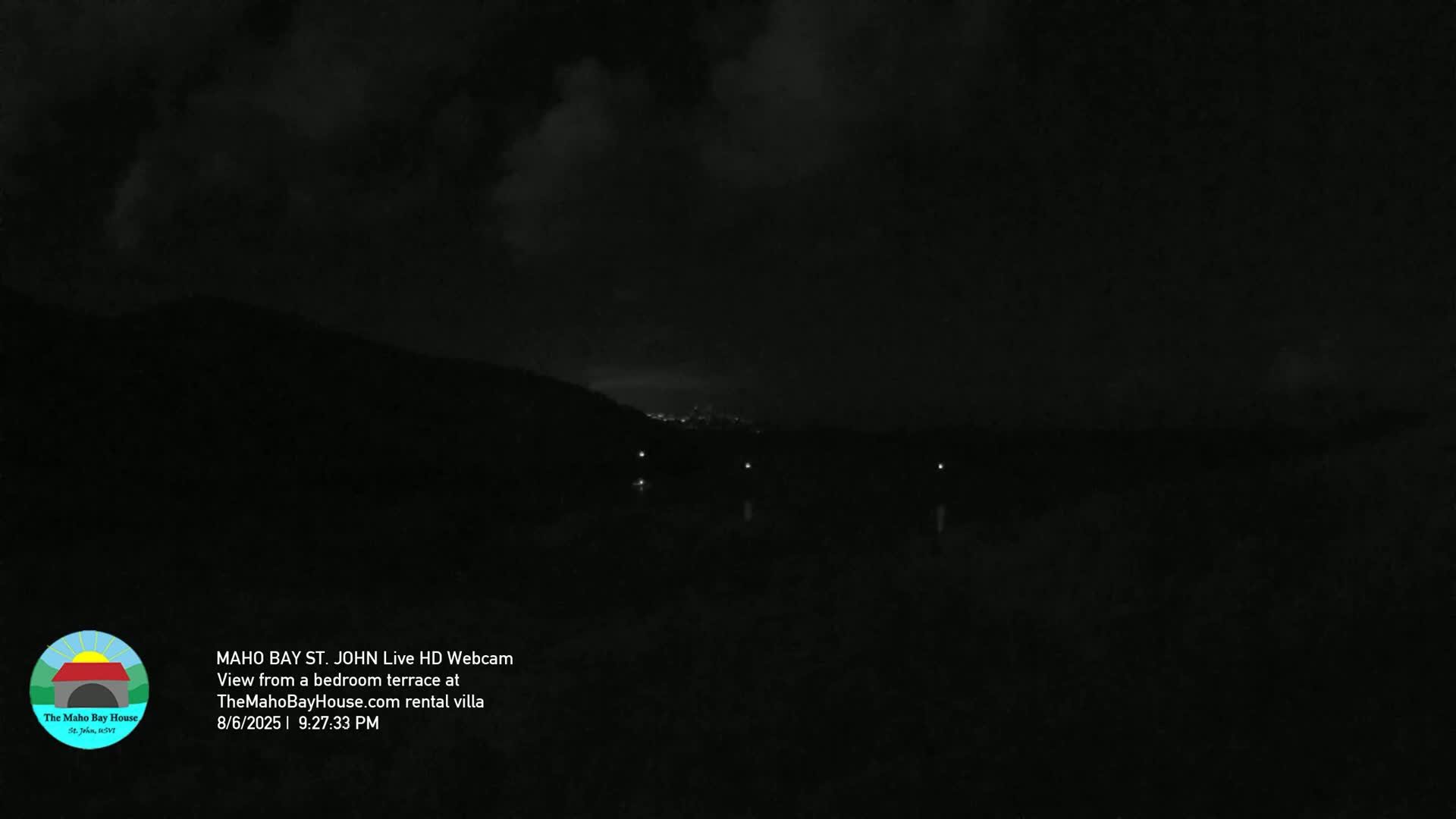 St. John, Maho Bay Skyline Live Cam - Central, St. John, United States Virgin Islands, USA