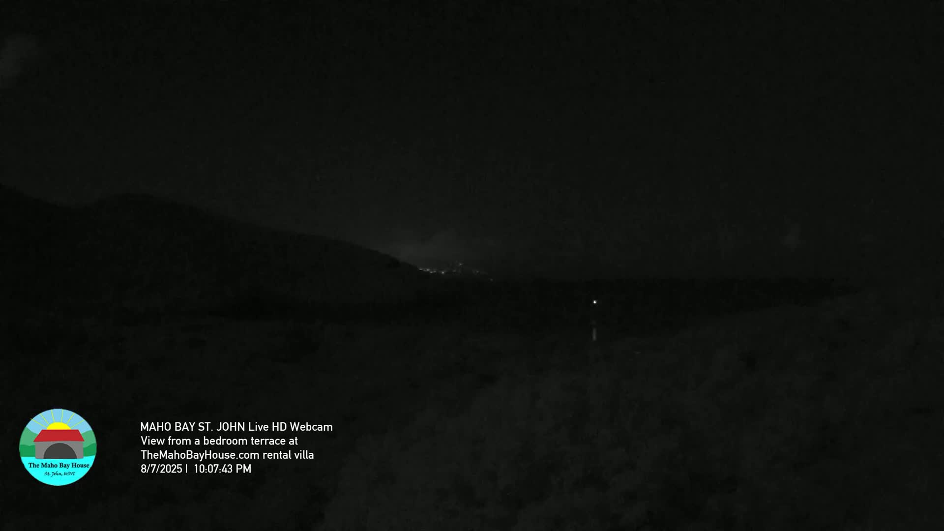 St. John, Maho Bay Skyline Live Cam - Central, St. John, United States Virgin Islands, USA