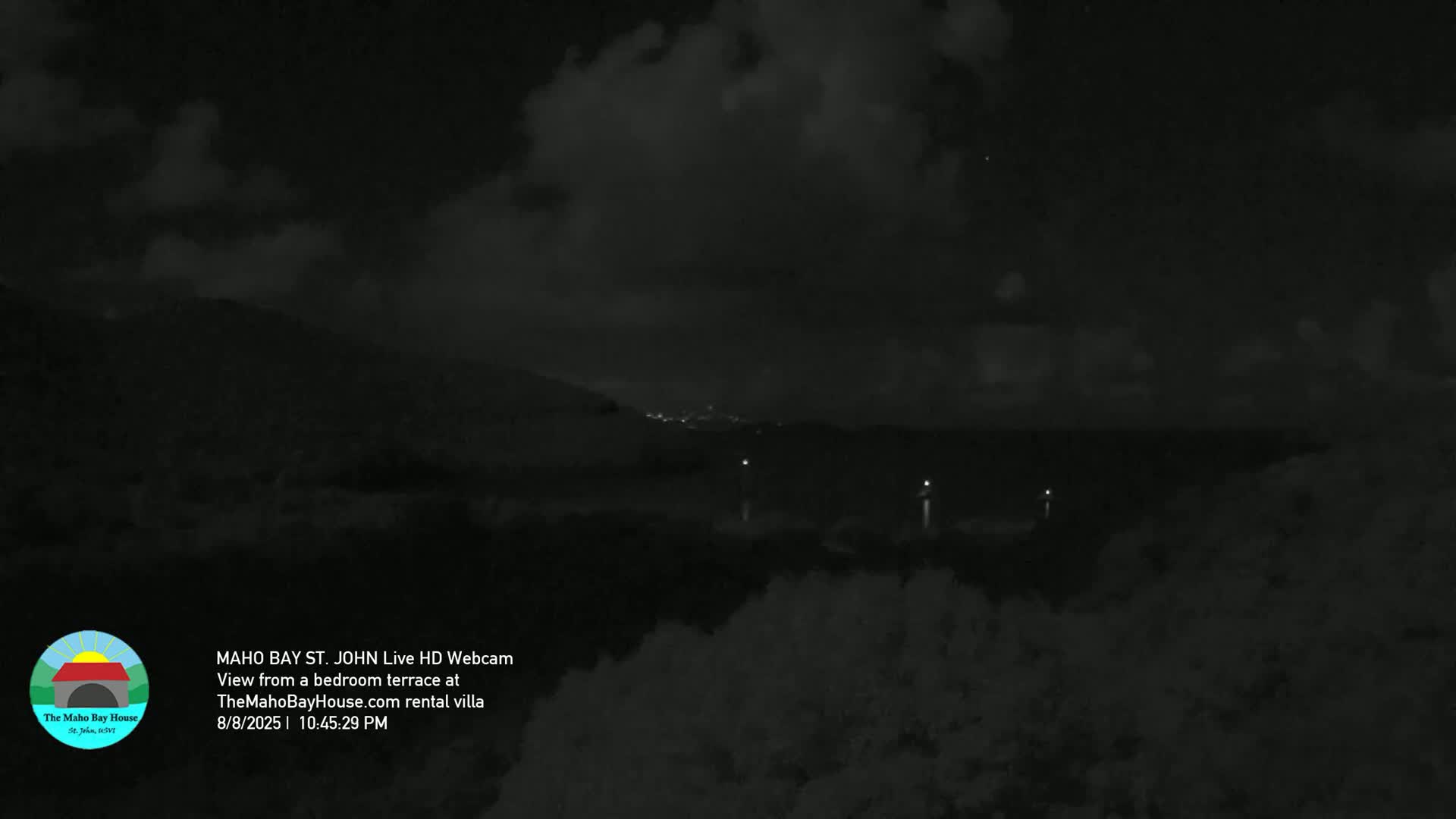 St. John, Maho Bay Skyline Live Cam - Central, St. John, United States Virgin Islands, USA
