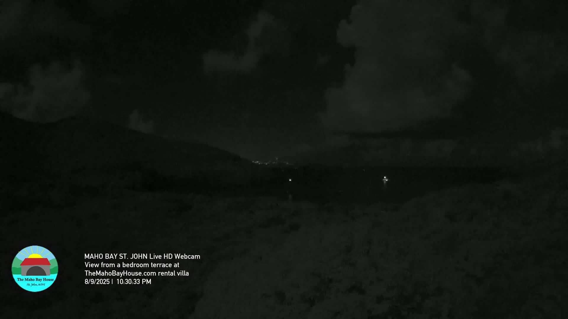 St. John, Maho Bay Skyline Live Cam - Central, St. John, United States Virgin Islands, USA