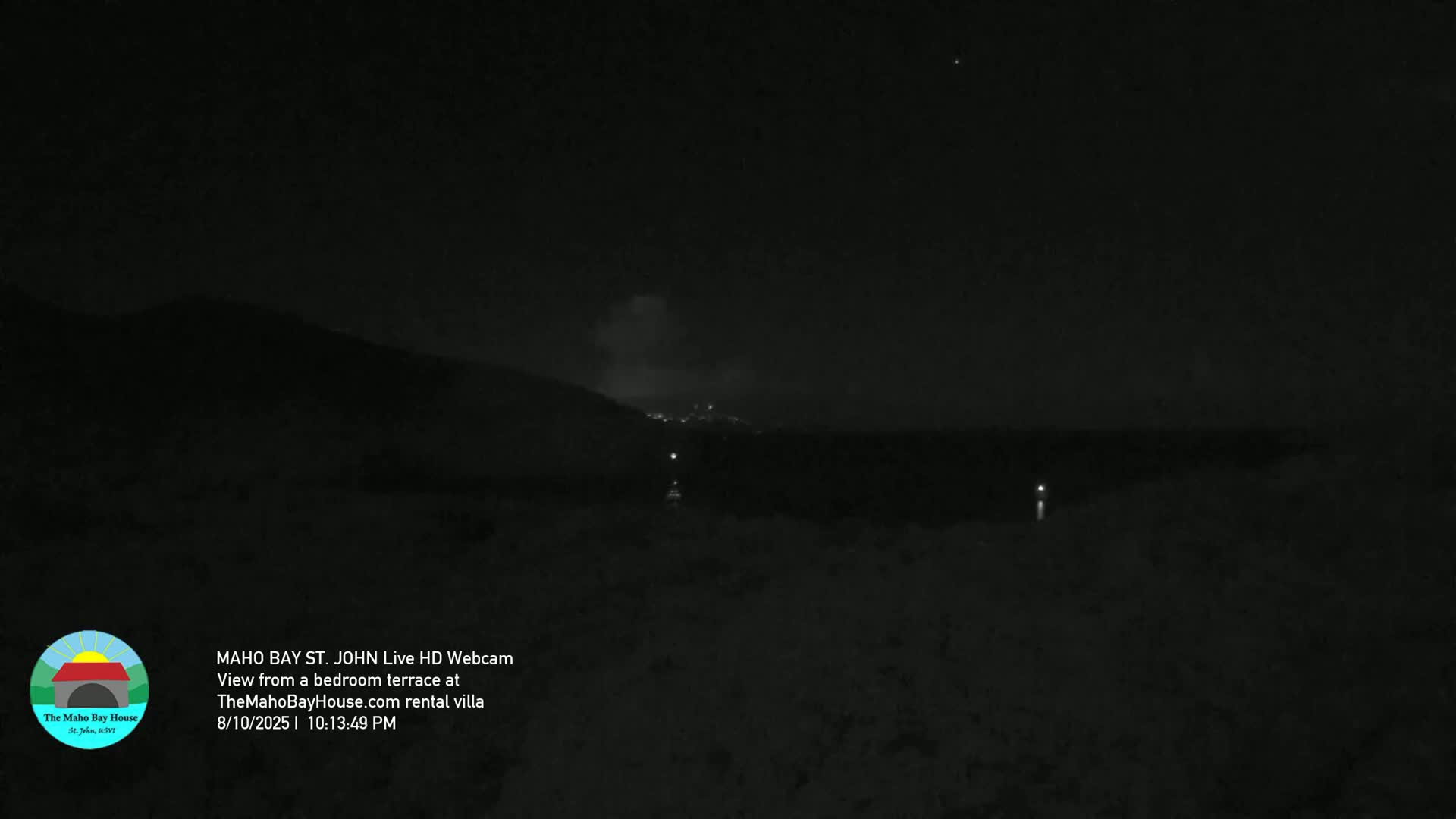 St. John, Maho Bay Skyline Live Cam - Central, St. John, United States Virgin Islands, USA