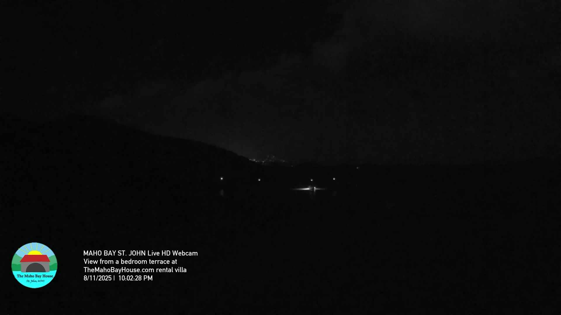 St. John, Maho Bay Skyline Live Cam - Central, St. John, United States Virgin Islands, USA