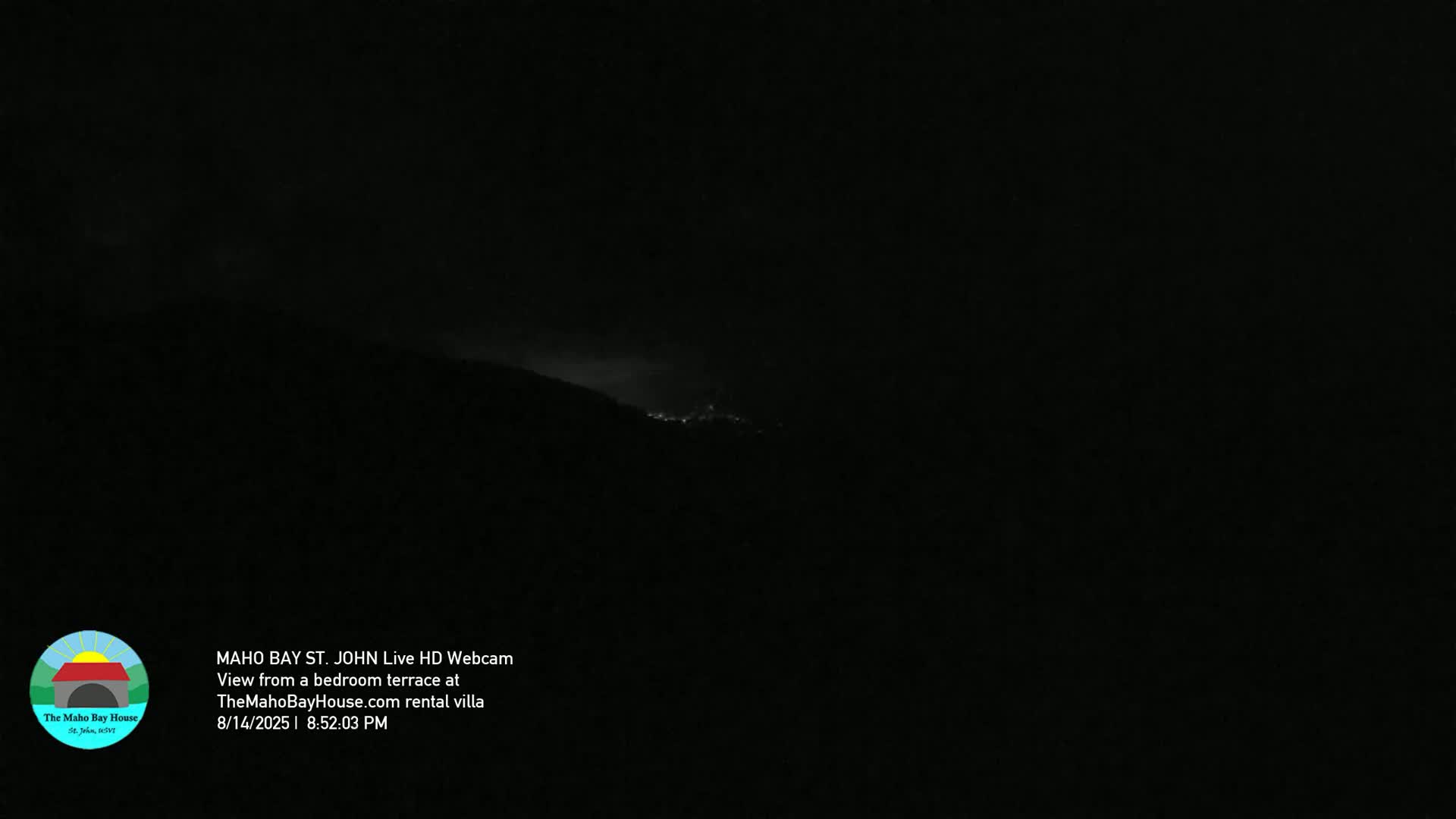 St. John, Maho Bay Skyline Live Cam - Central, St. John, United States Virgin Islands, USA
