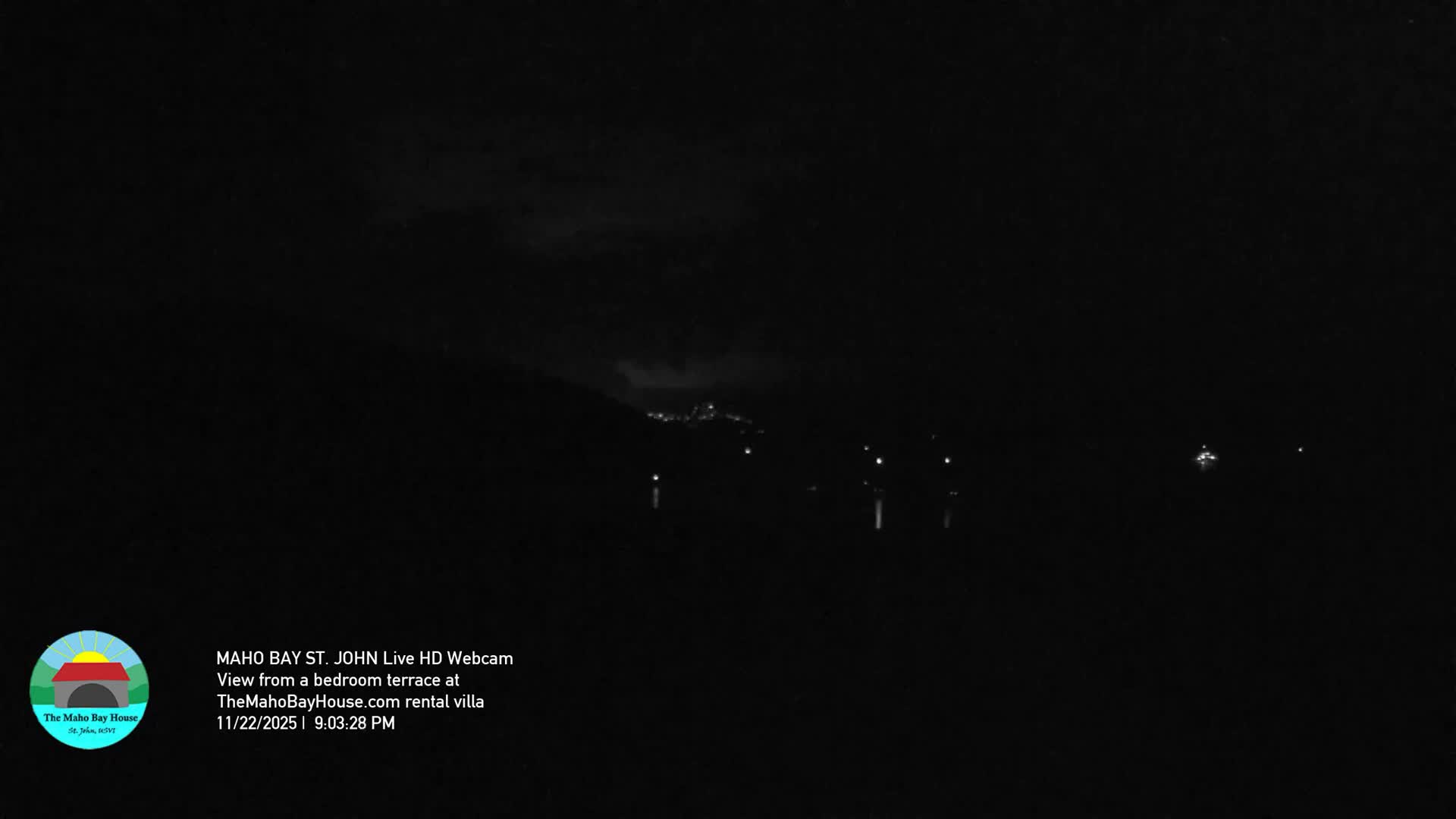 St. John, Maho Bay Skyline Live Cam - Central, St. John, United States Virgin Islands, USA