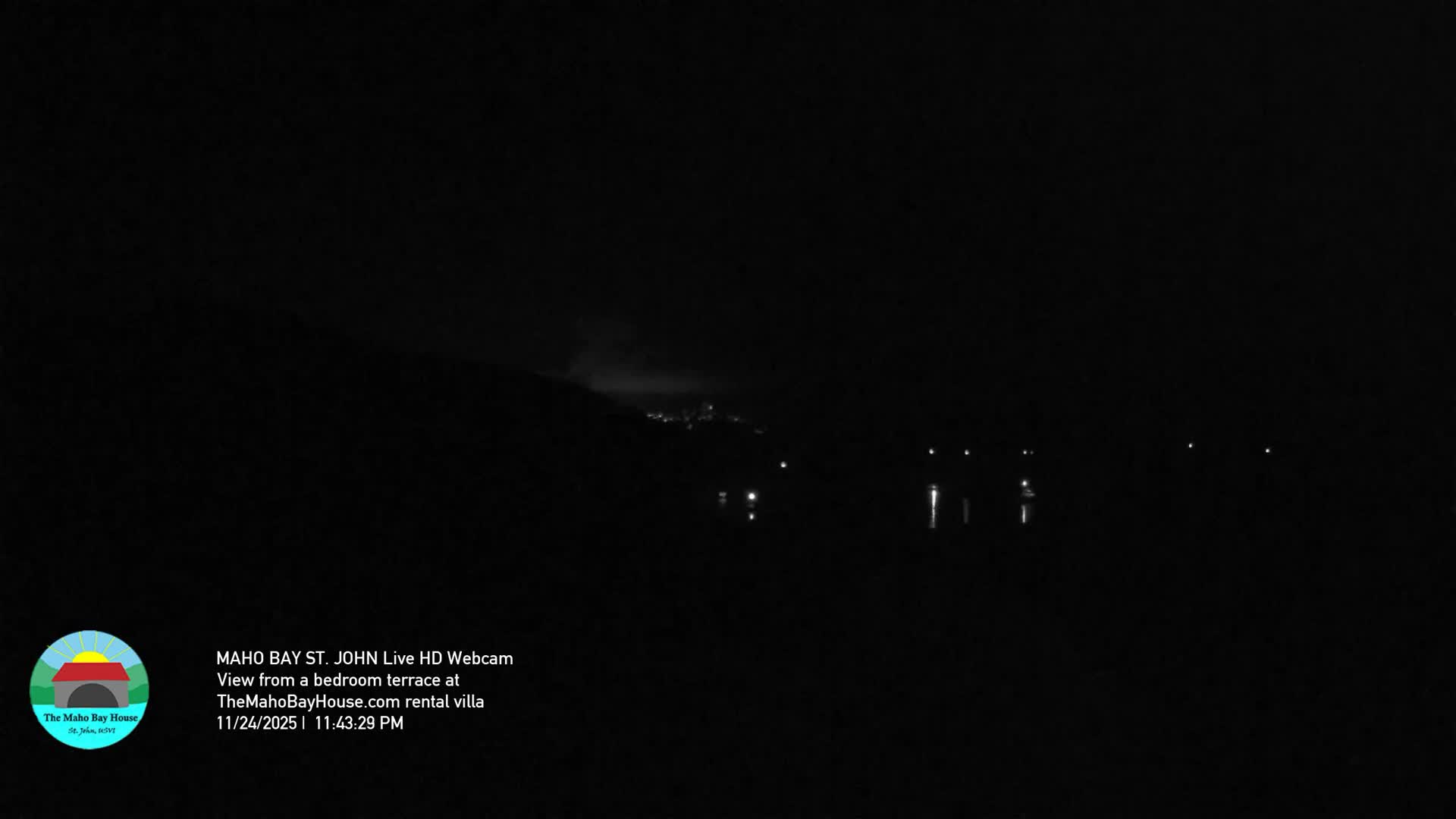 St. John, Maho Bay Skyline Live Cam - Central, St. John, United States Virgin Islands, USA