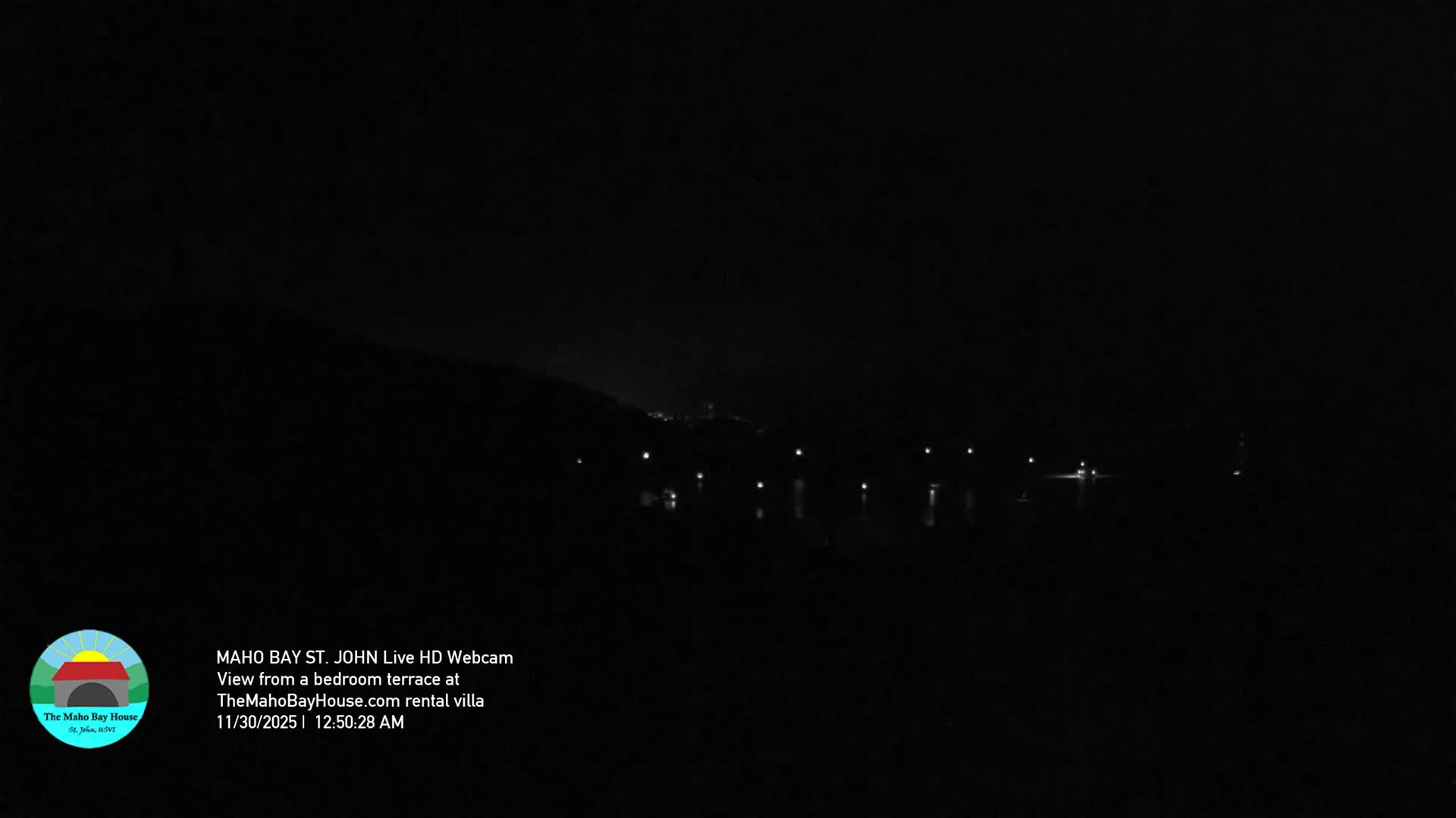 St. John, Maho Bay Skyline Live Cam - Central, St. John, United States Virgin Islands, USA