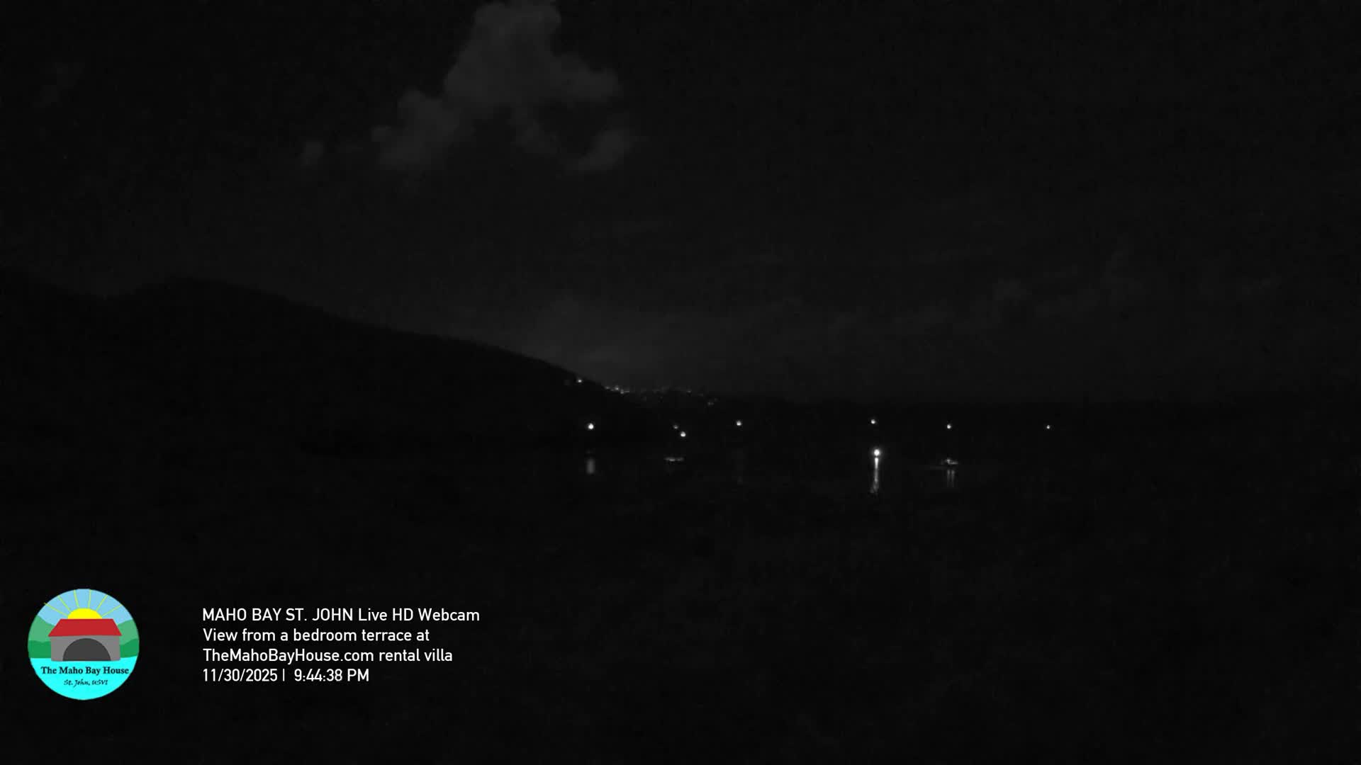St. John, Maho Bay Skyline Live Cam - Central, St. John, United States Virgin Islands, USA