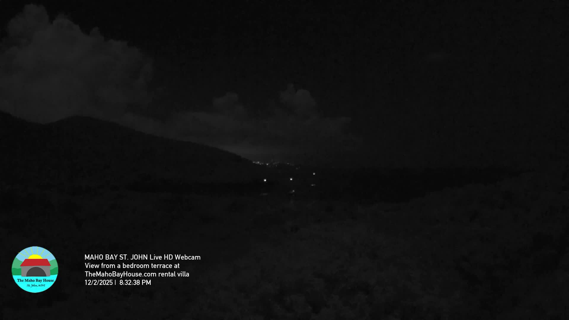 St. John, Maho Bay Skyline Live Cam - Central, St. John, United States Virgin Islands, USA