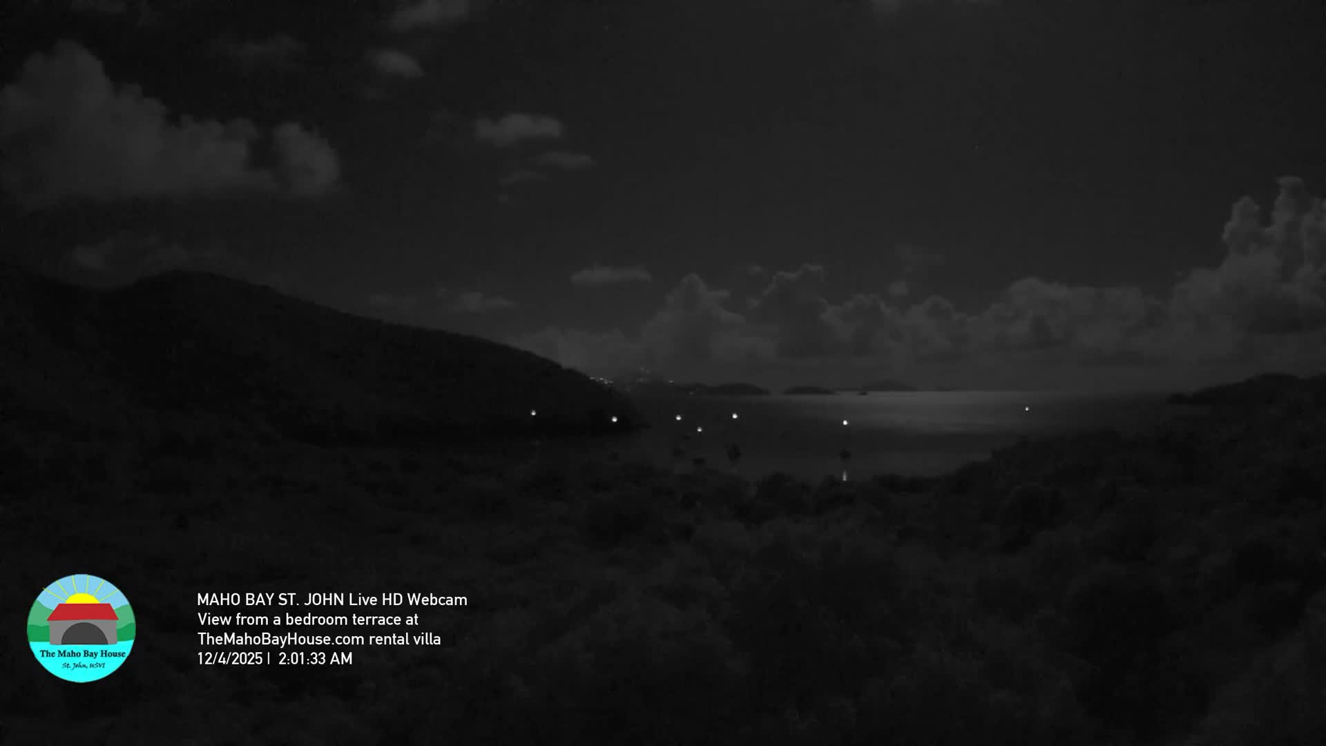 St. John, Maho Bay Skyline Live Cam - Central, St. John, United States Virgin Islands, USA
