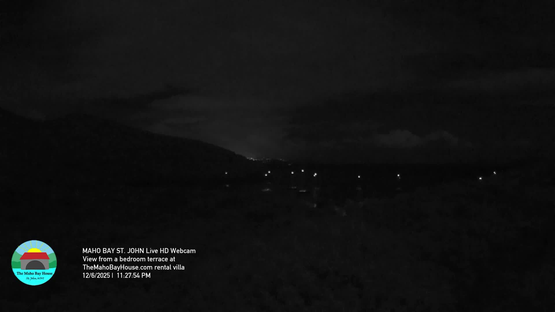 St. John, Maho Bay Skyline Live Cam - Central, St. John, United States Virgin Islands, USA