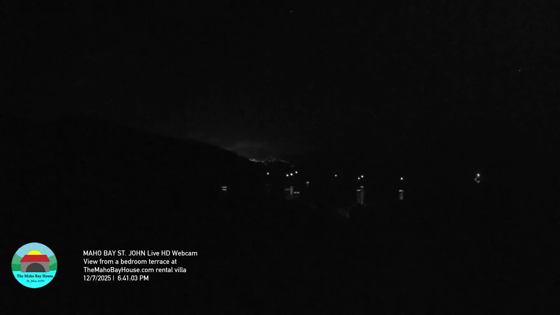 St. John, Maho Bay Skyline Live Cam - Central, St. John, United States Virgin Islands, USA