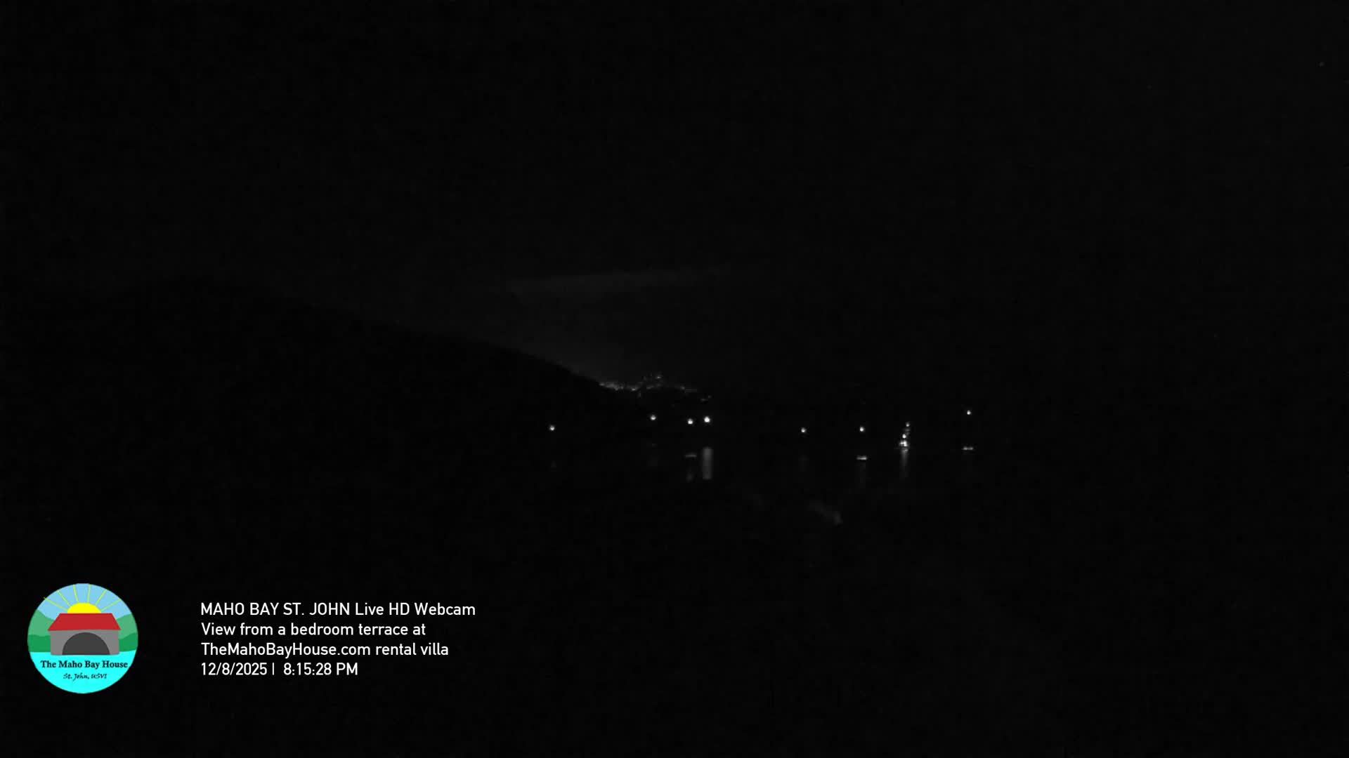 St. John, Maho Bay Skyline Live Cam - Central, St. John, United States Virgin Islands, USA