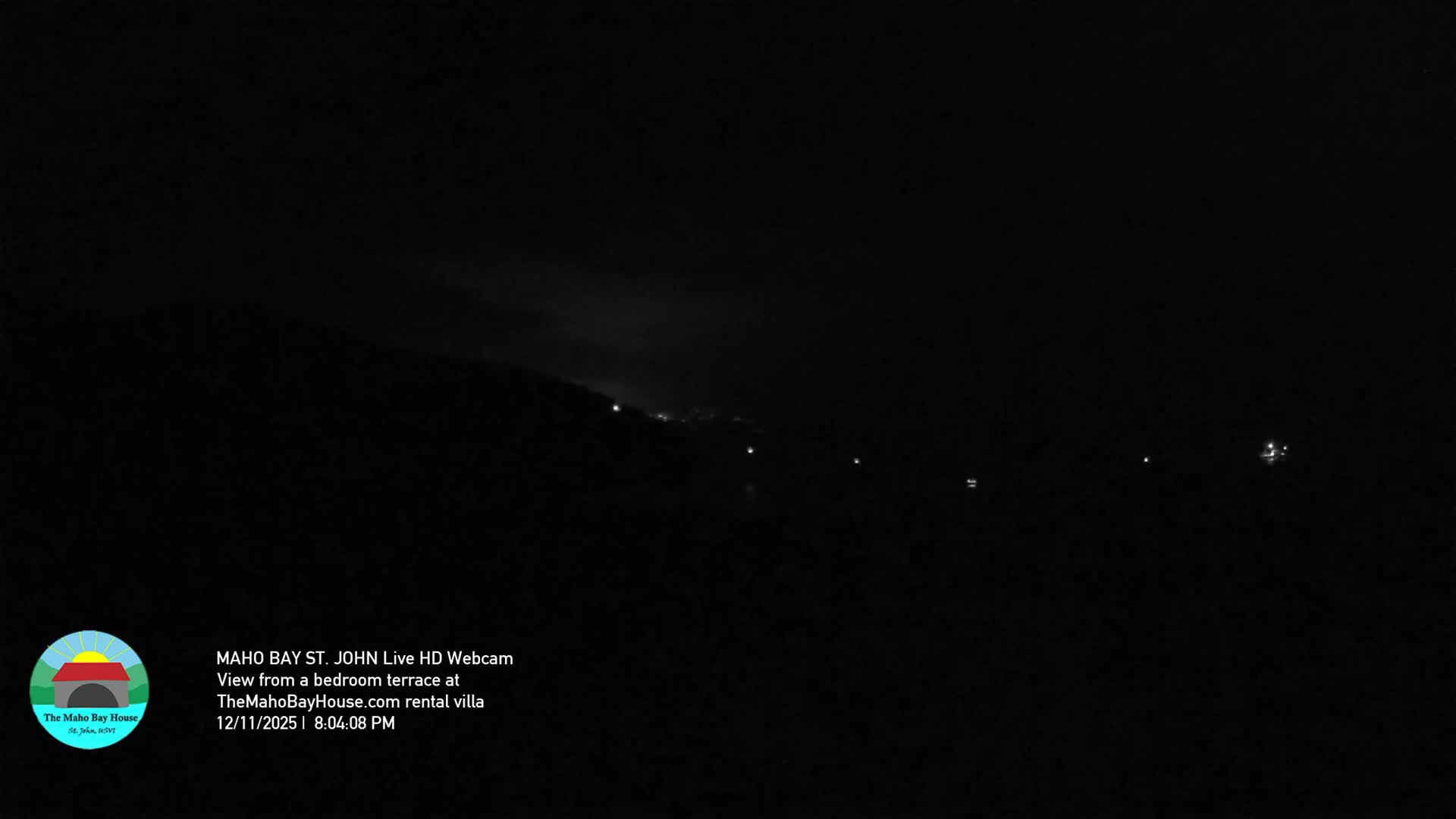 St. John, Maho Bay Skyline Live Cam - Central, St. John, United States Virgin Islands, USA