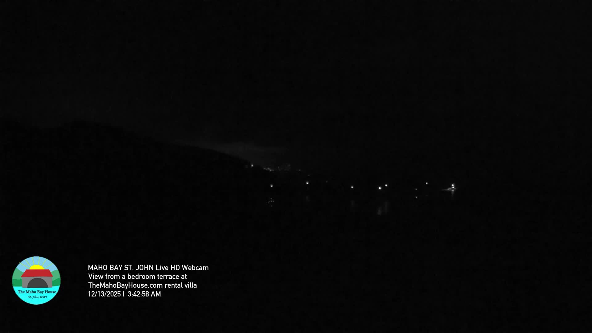 St. John, Maho Bay Skyline Live Cam - Central, St. John, United States Virgin Islands, USA