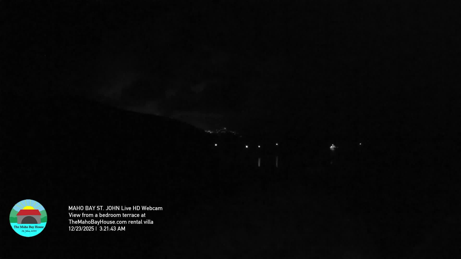 St. John, Maho Bay Skyline Live Cam - Central, St. John, United States Virgin Islands, USA