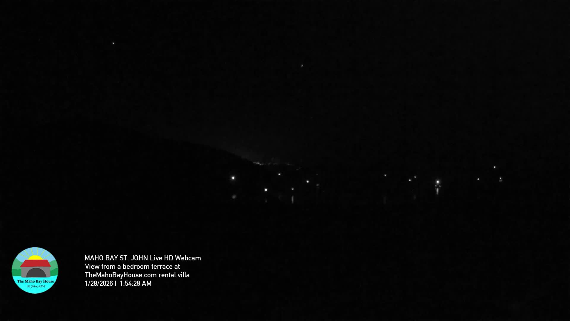 St. John, Maho Bay Skyline Live Cam - Central, St. John, United States Virgin Islands, USA