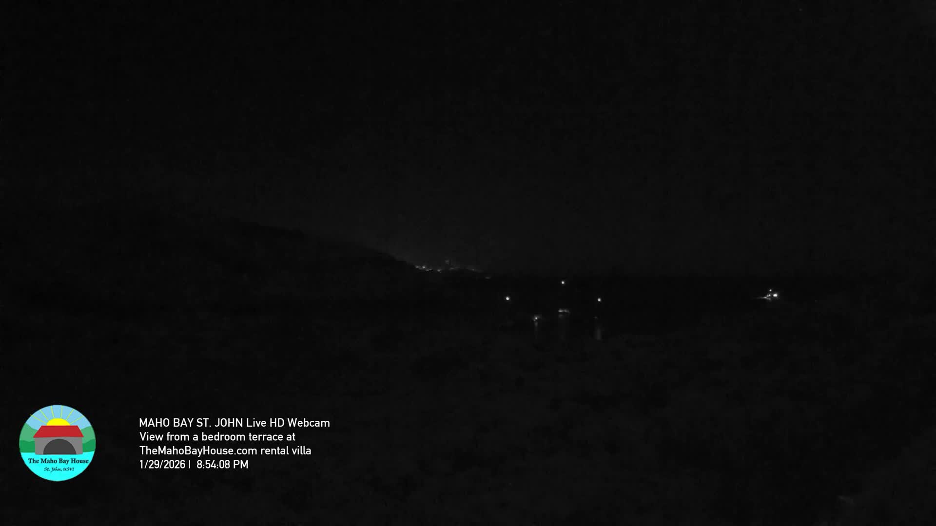 St. John, Maho Bay Skyline Live Cam - Central, St. John, United States Virgin Islands, USA