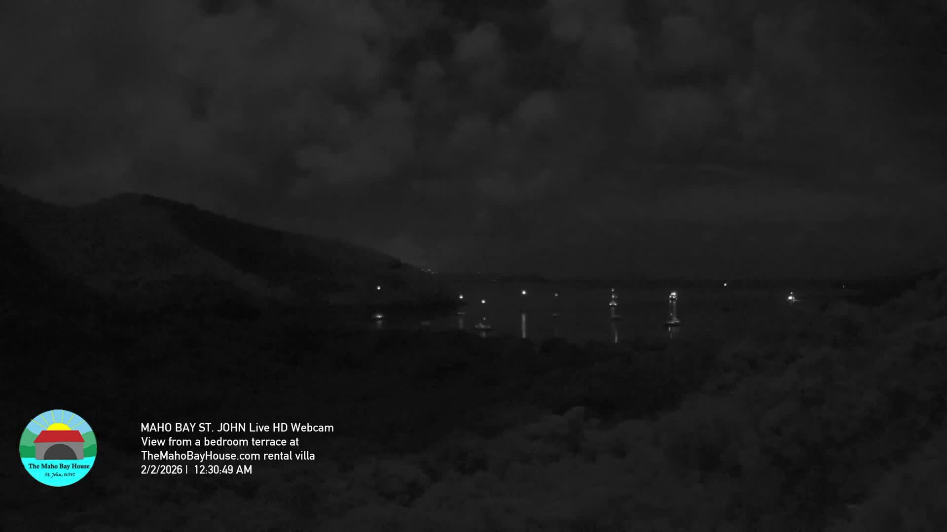 St. John, Maho Bay Skyline Live Cam - Central, St. John, United States Virgin Islands, USA