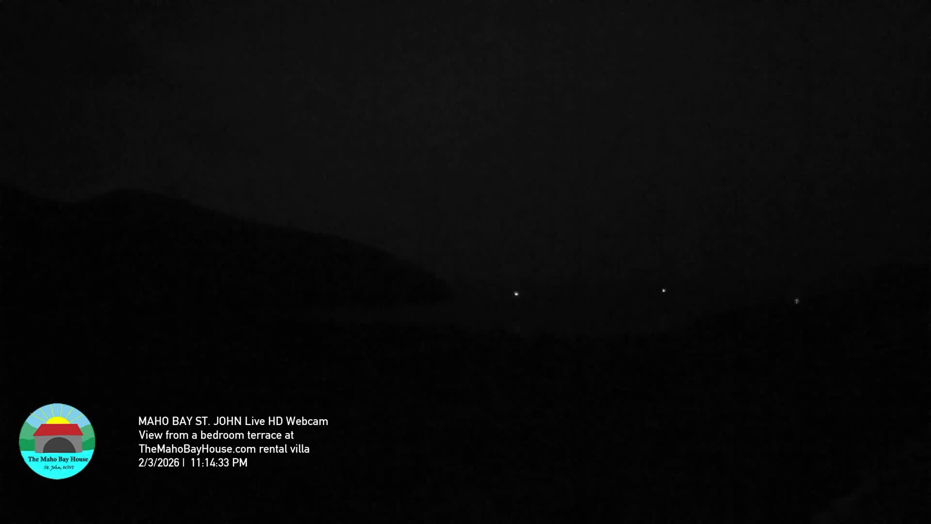 St. John, Maho Bay Skyline Live Cam - Central, St. John, United States Virgin Islands, USA