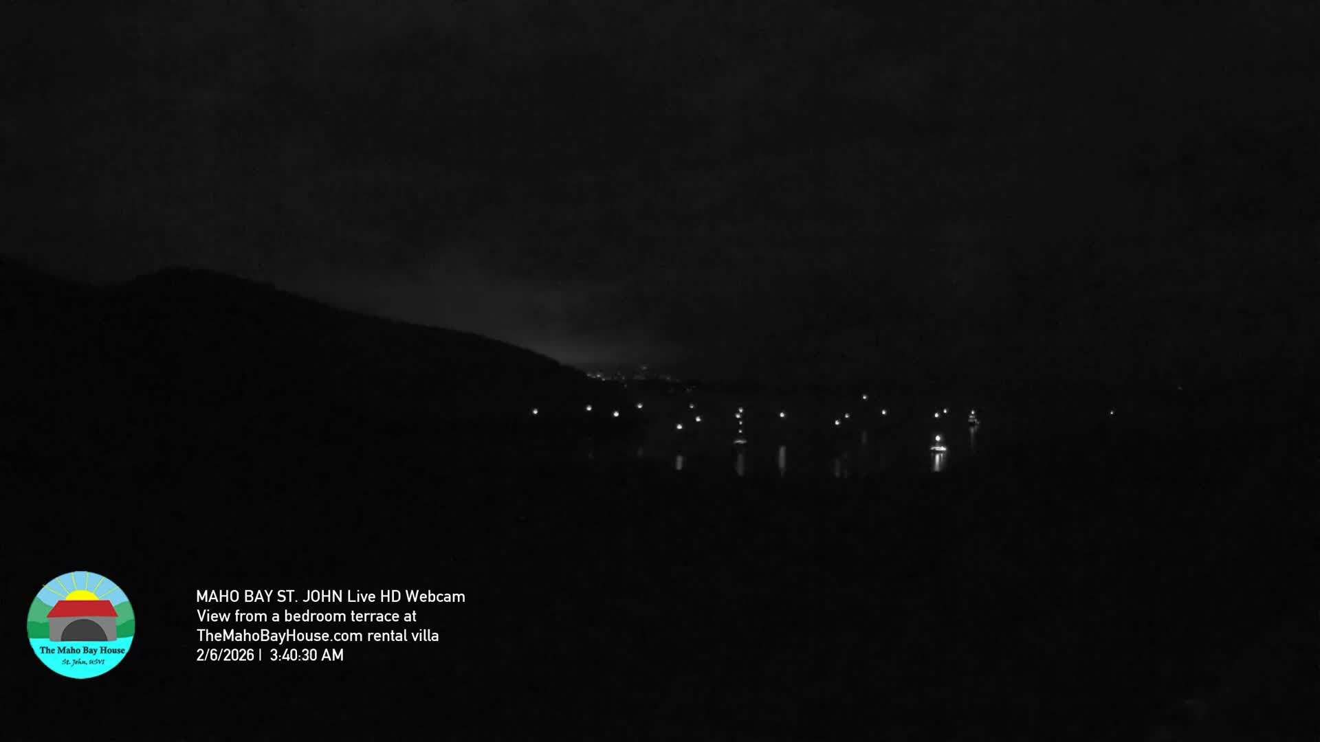 St. John, Maho Bay Skyline Live Cam - Central, St. John, United States Virgin Islands, USA