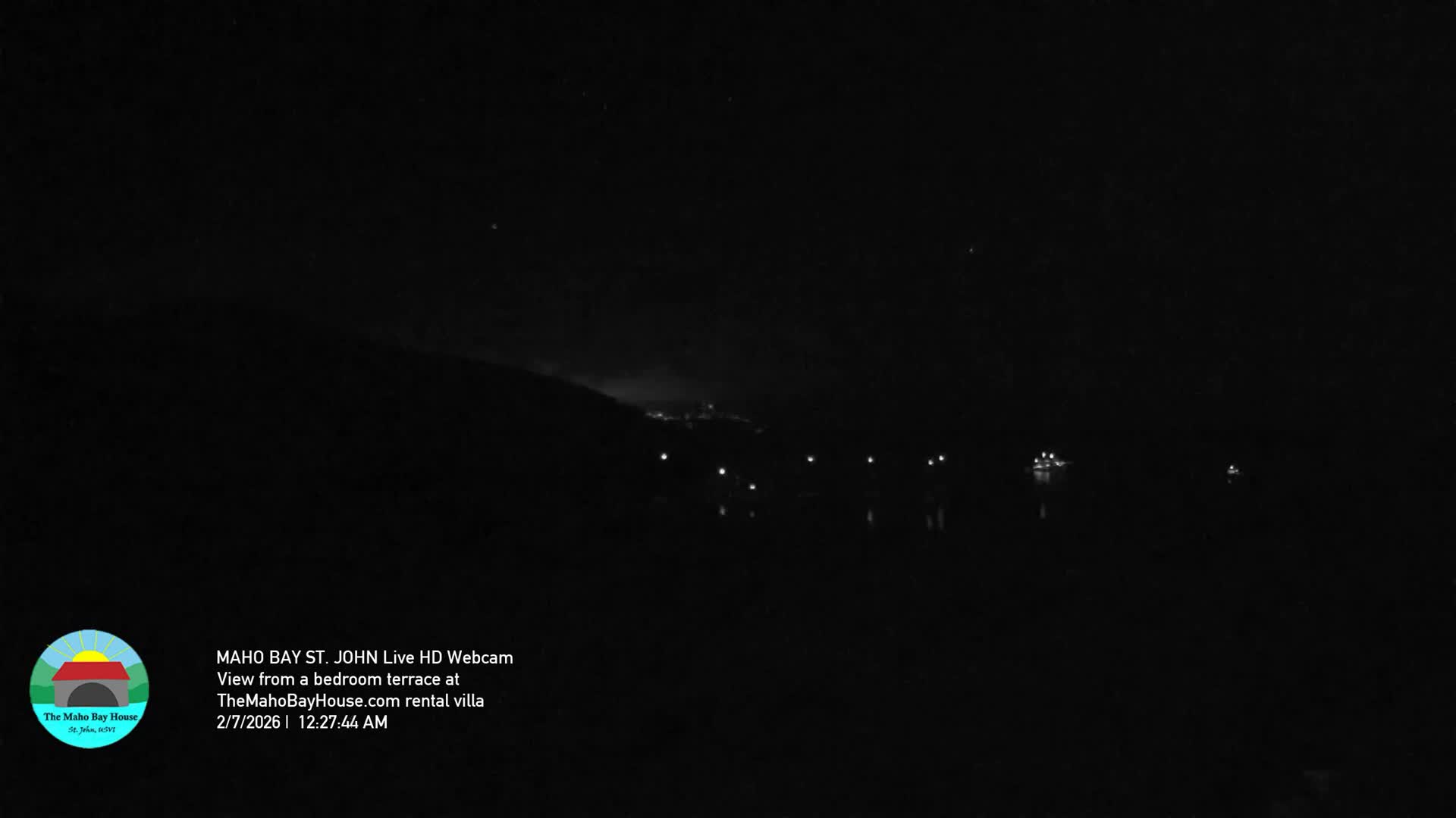 St. John, Maho Bay Skyline Live Cam - Central, St. John, United States Virgin Islands, USA