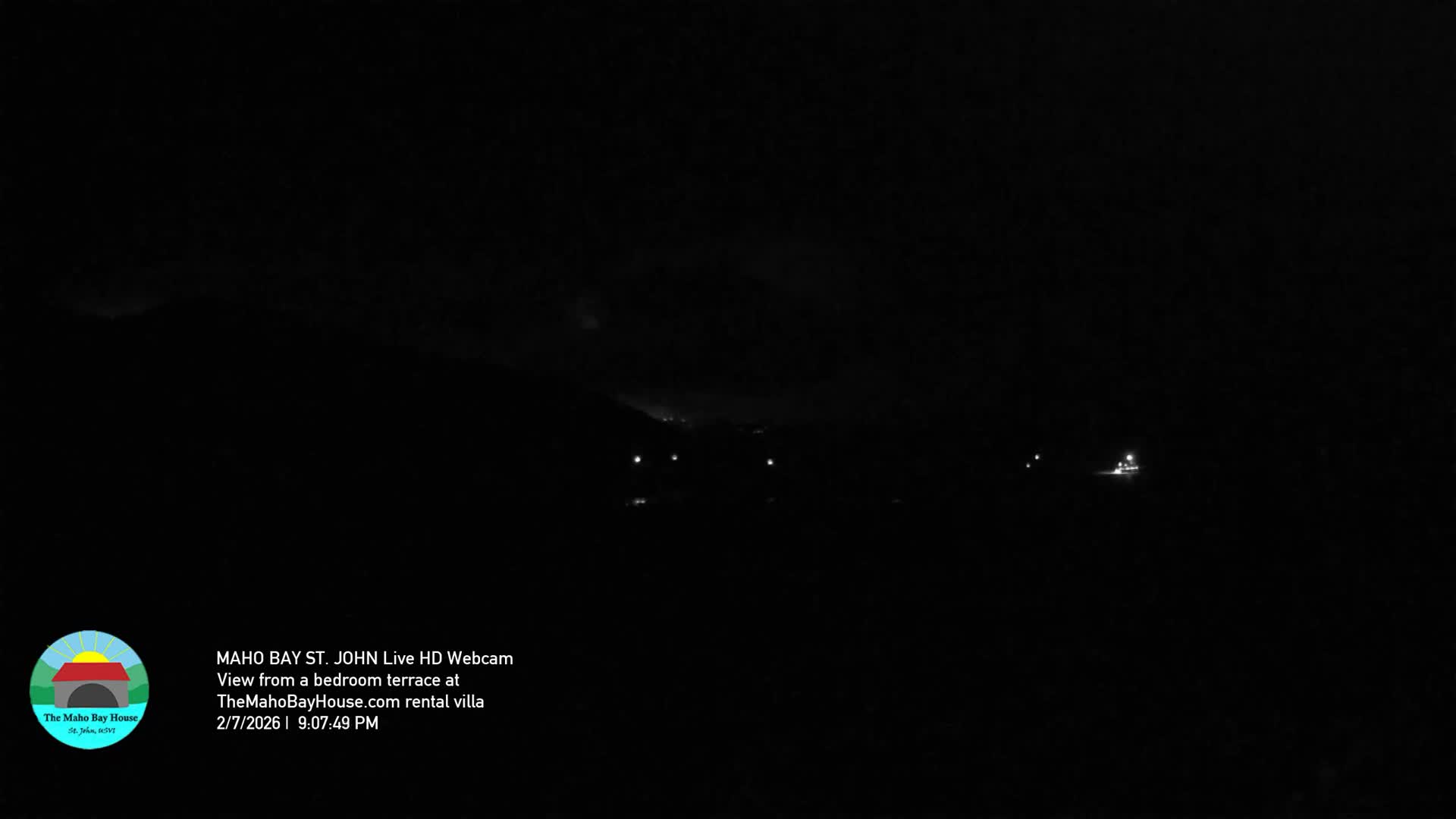 St. John, Maho Bay Skyline Live Cam - Central, St. John, United States Virgin Islands, USA