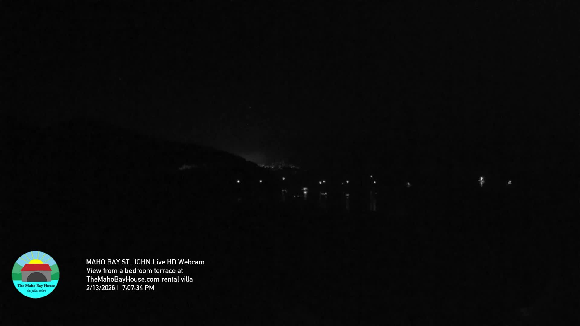 St. John, Maho Bay Skyline Live Cam - Central, St. John, United States Virgin Islands, USA