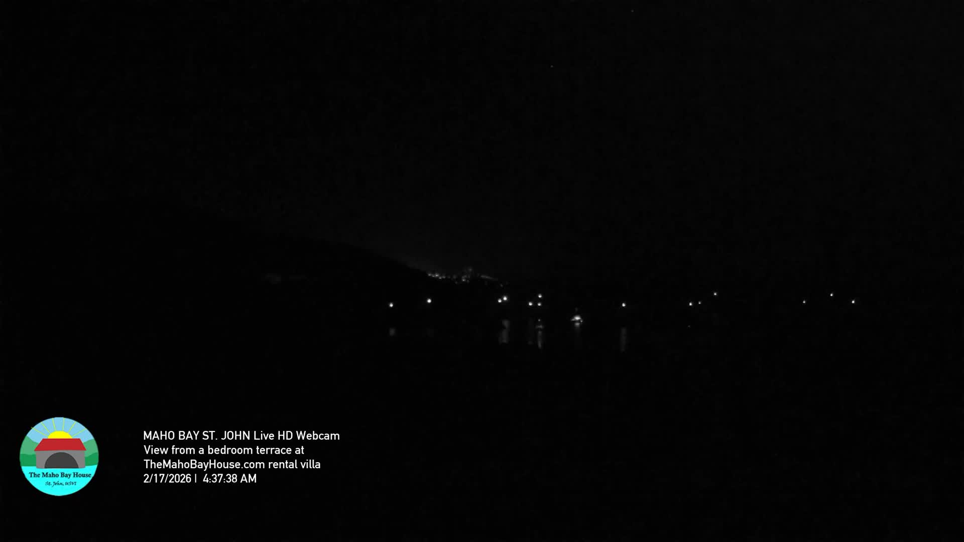 St. John, Maho Bay Skyline Live Cam - Central, St. John, United States Virgin Islands, USA