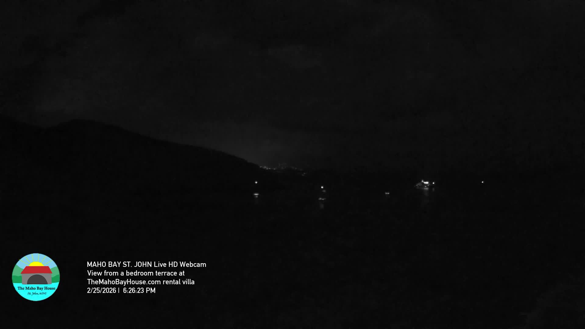 St. John, Maho Bay Skyline Live Cam - Central, St. John, United States Virgin Islands, USA