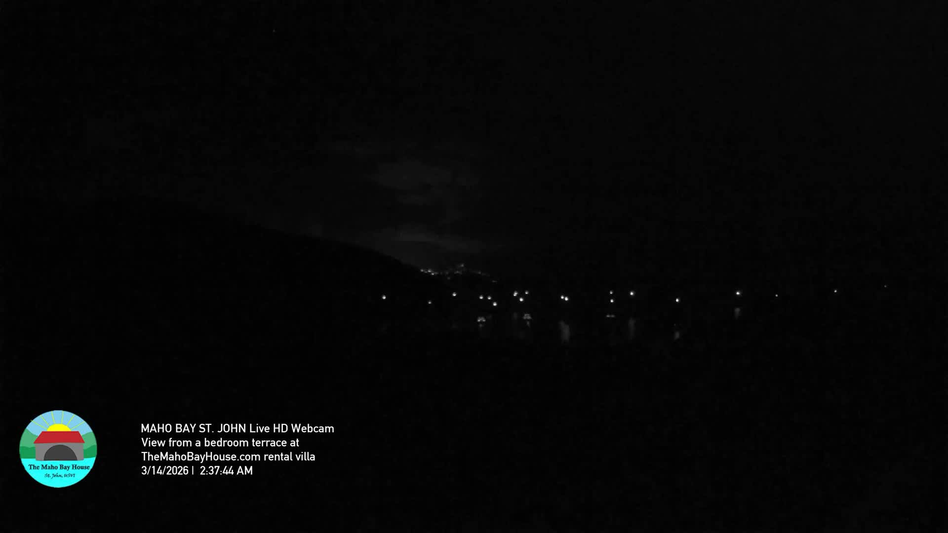 St. John, Maho Bay Skyline Live Cam - Central, St. John, United States Virgin Islands, USA