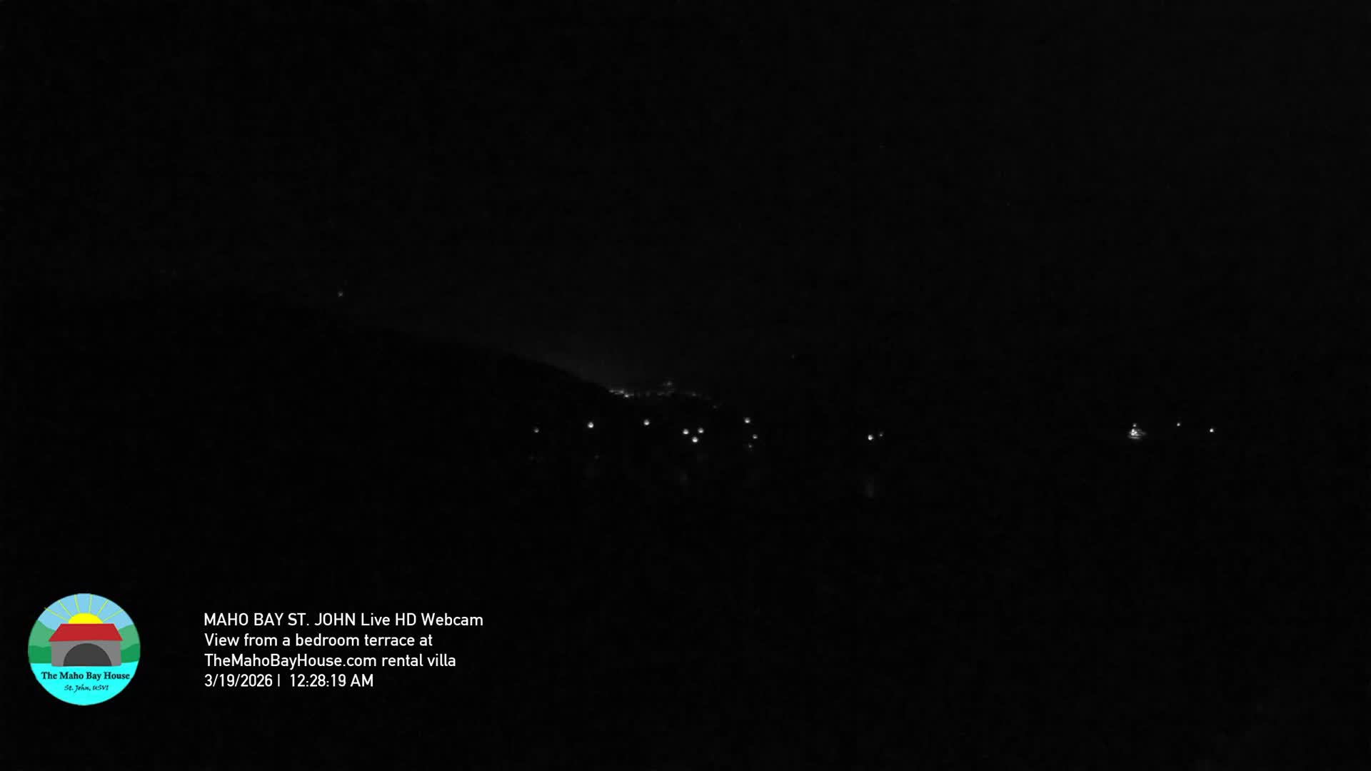 St. John, Maho Bay Skyline Live Cam - Central, St. John, United States Virgin Islands, USA