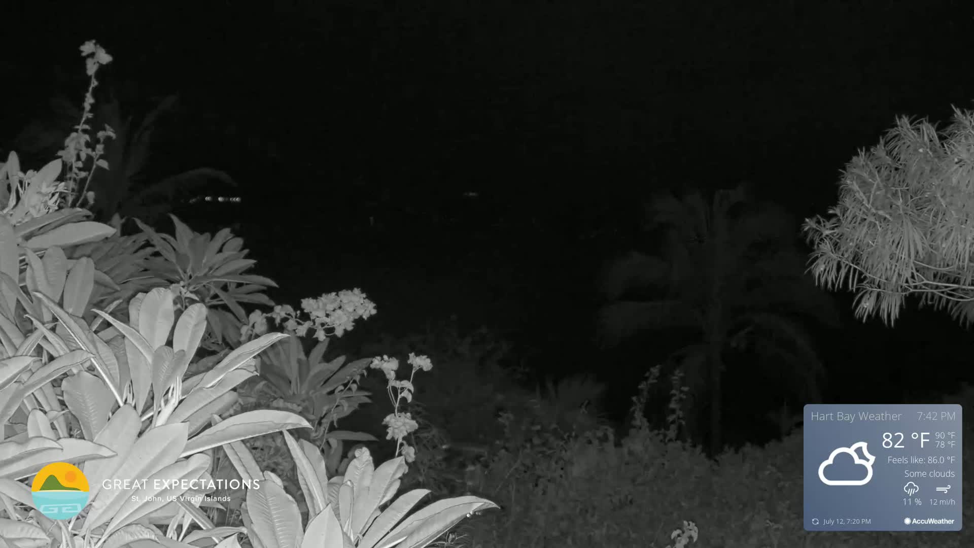 St. John, Hart & Rendezvous Bays Live Cam - Cruz Bay, St. John, United States Virgin Islands, USA
