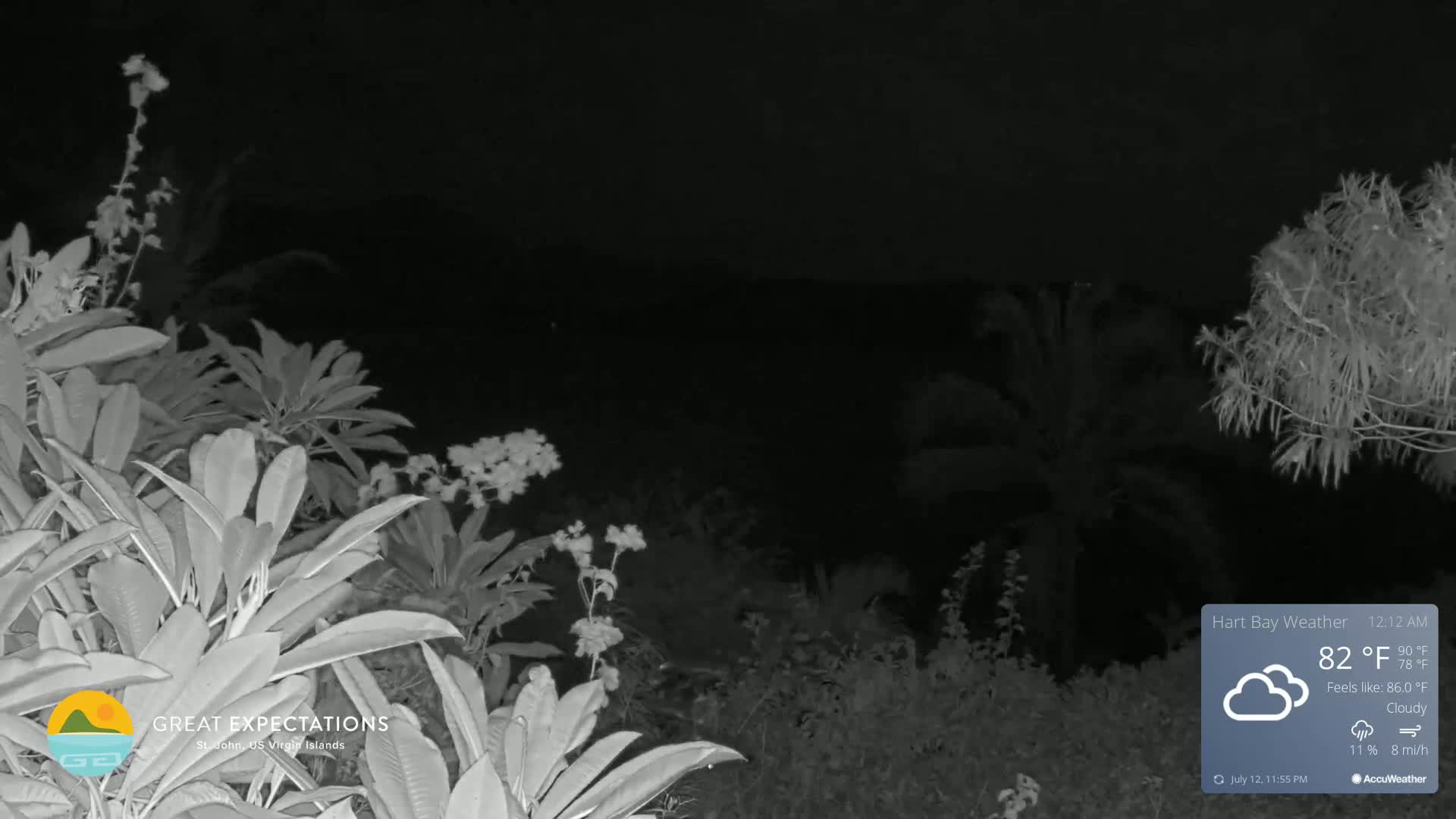 St. John, Hart & Rendezvous Bays Live Cam - Cruz Bay, St. John, United States Virgin Islands, USA