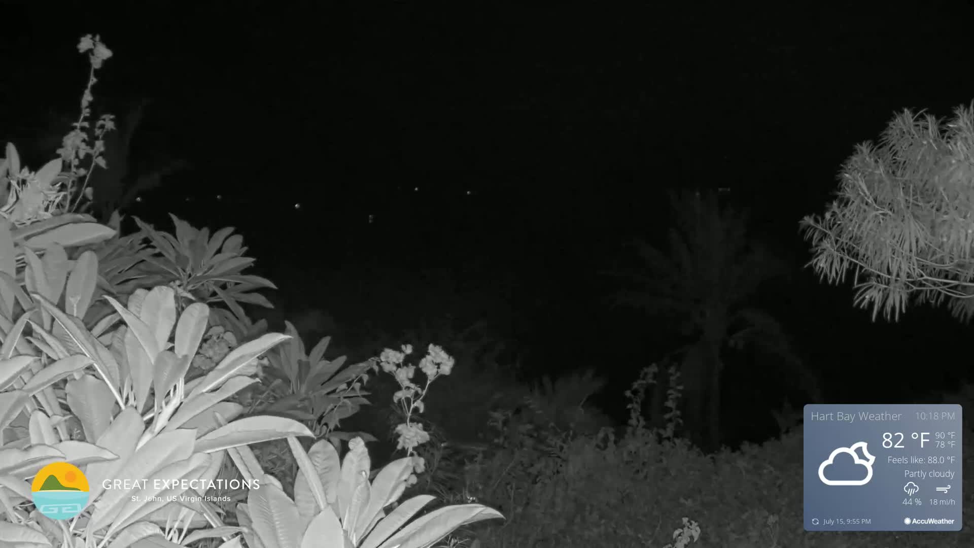 St. John, Hart & Rendezvous Bays Live Cam - Cruz Bay, St. John, United States Virgin Islands, USA