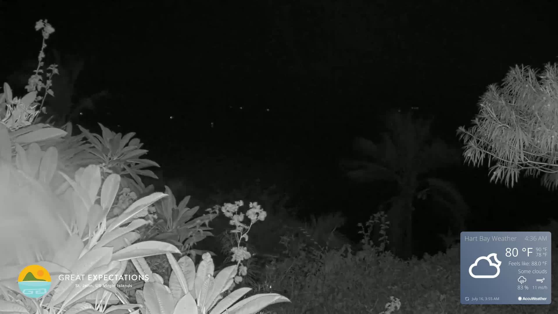 St. John, Hart & Rendezvous Bays Live Cam - Cruz Bay, St. John, United States Virgin Islands, USA