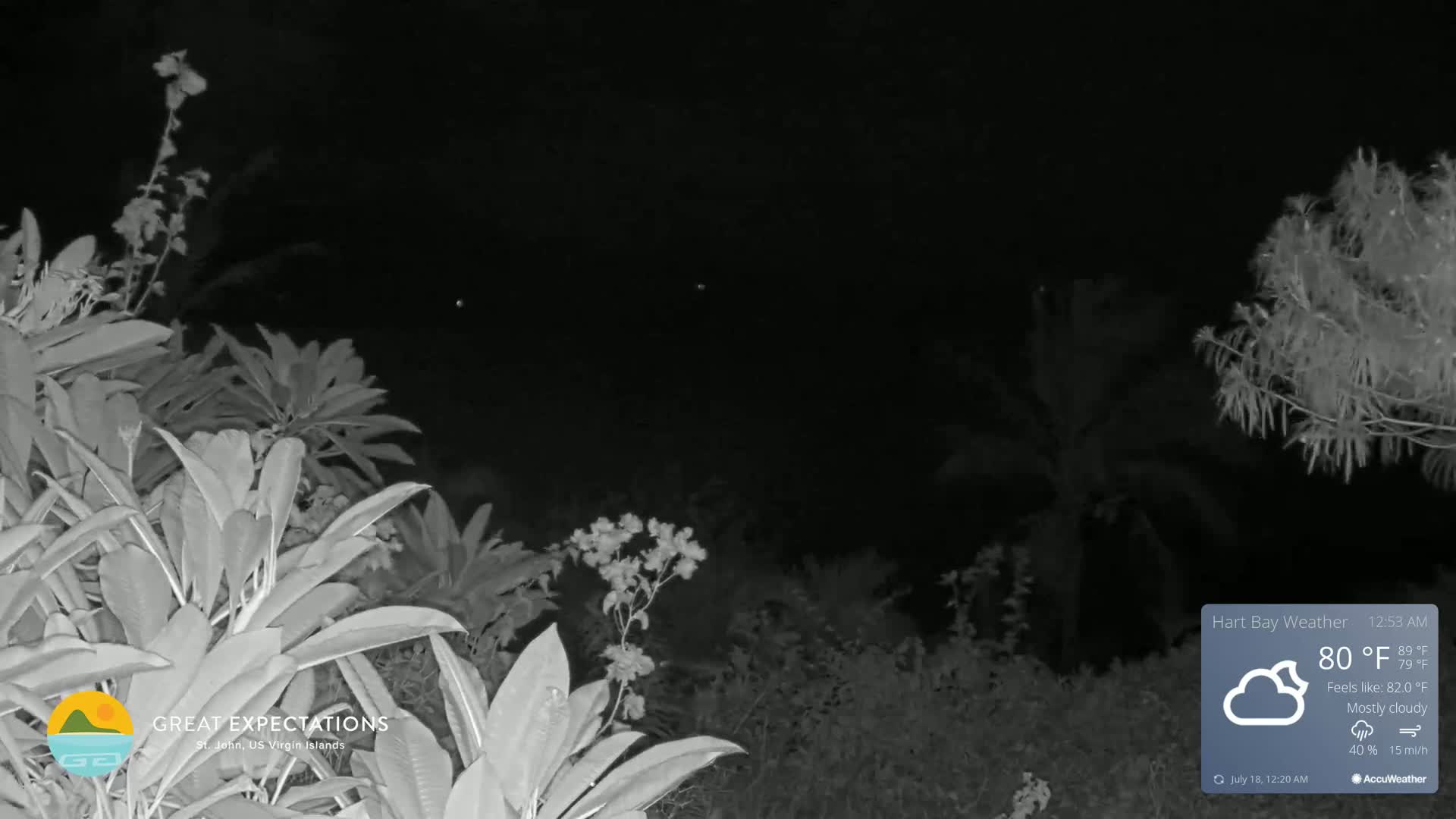 St. John, Hart & Rendezvous Bays Live Cam - Cruz Bay, St. John, United States Virgin Islands, USA