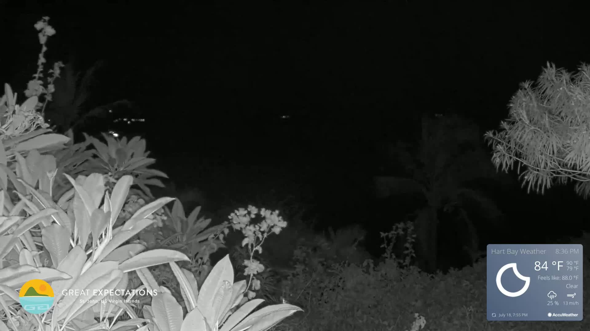 St. John, Hart & Rendezvous Bays Live Cam - Cruz Bay, St. John, United States Virgin Islands, USA